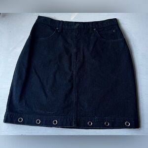 Harley Davidson Black Denim Skirt